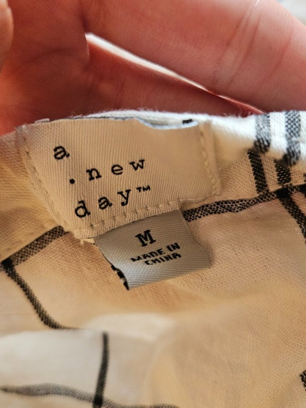 A New Day Plaid Checkered Crop Top Sleeveless Cottagecore Linen White Medium - Picture 2 of 8